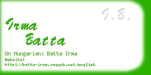 irma batta business card